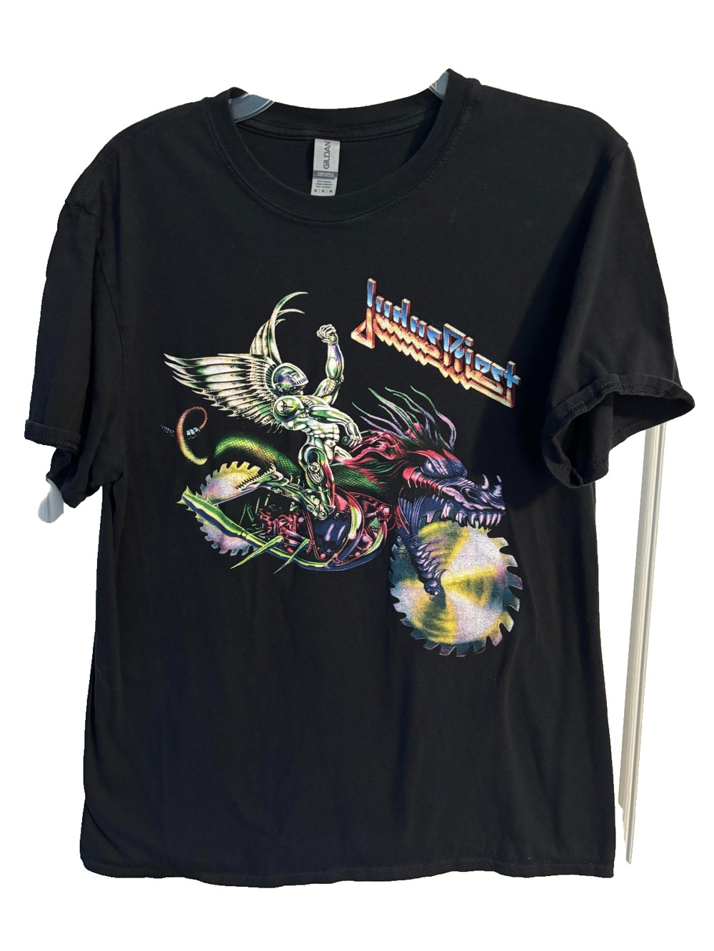 Judas Priest Painkiller Graphic Heavy Metal Band T-Shirt Black Gildan Medium